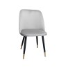 Krzesło welurowe GOYA BL06 na czarnych nogach Nowoczesne krzesło do salonu, jadalni i kuchni