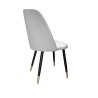 Krzesło welurowe GOYA BL06 na czarnych nogach Nowoczesne krzesło do salonu, jadalni i kuchni