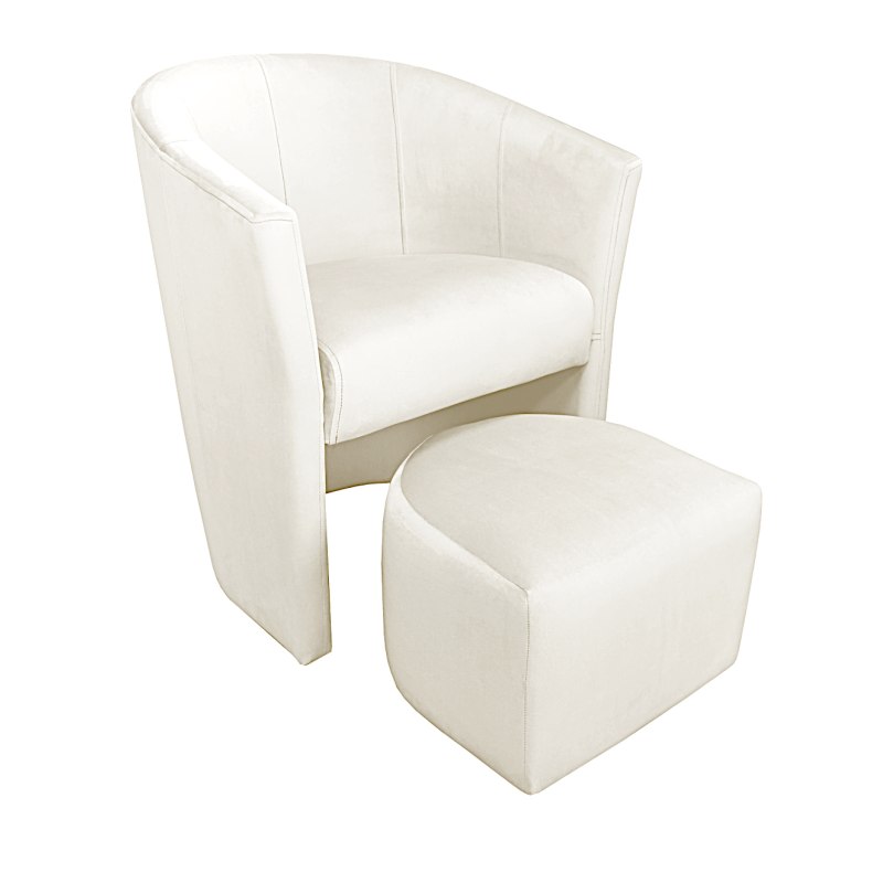 Fotel CLUB z podnóżkiem w tkaninie welur – turkusowy, elegancki fotel z podnóżkiem