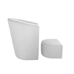 Fotel CLUB z podnóżkiem tkanina Welur