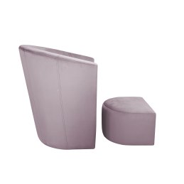 Fotel CLUB z podnóżkiem tkanina Welur