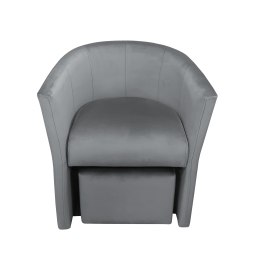 Fotel CLUB z podnóżkiem tkanina Welur