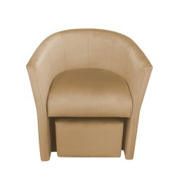 Fotel CLUB z podnóżkiem tkanina Welur