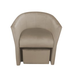 Fotel CLUB z podnóżkiem tkanina Welur