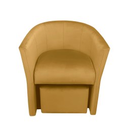 Fotel CLUB z podnóżkiem tkanina Welur