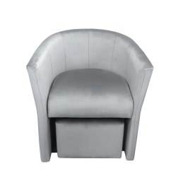 Fotel CLUB z podnóżkiem tkanina Welur