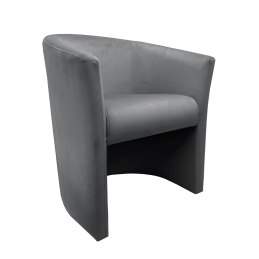 Fotel CLUB z podnóżkiem tkanina Welur