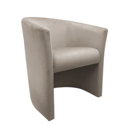 Fotel CLUB z podnóżkiem tkanina Welur