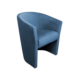 Fotel CLUB z podnóżkiem tkanina Welur