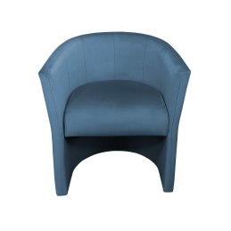 Fotel CLUB z podnóżkiem tkanina Welur