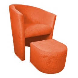 Fotel CLUB z podnóżkiem tkanina Mikrofaza – elegancja i styl