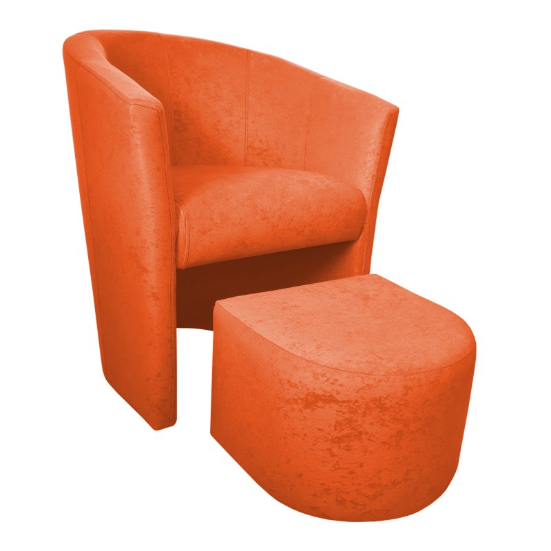 Fotel CLUB z podnóżkiem tkanina Mikrofaza – elegancja i styl