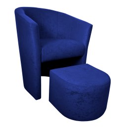 Fotel CLUB z podnóżkiem tkanina Mikrofaza – elegancja i styl