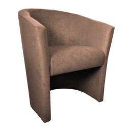 Fotel Club z podnóżkiem tkanina Mikrofaza