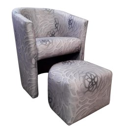 Fotel CLUB z podnóżkiem tkanina Mikrofaza – elegancja i styl