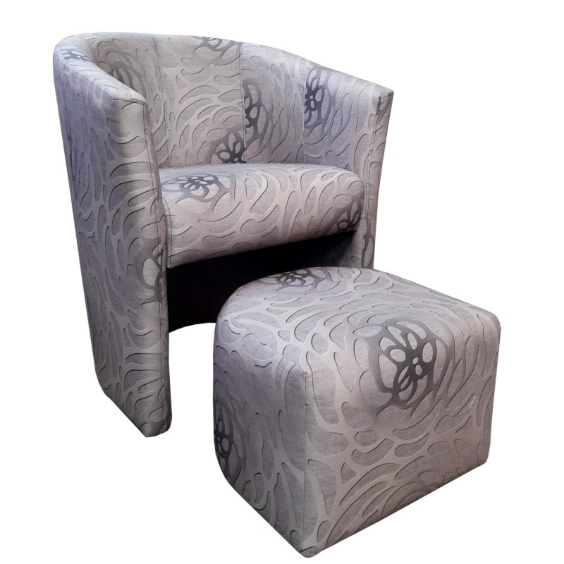 Fotel CLUB z podnóżkiem tkanina Mikrofaza – elegancja i styl