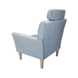 Fotel DENVER tkanina Welur noga drewniana