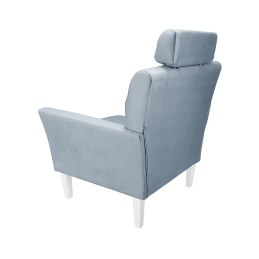 Fotel DENVER tkanina Welur noga drewniana