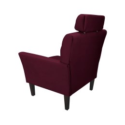 Fotel DENVER tkanina Welur noga drewniana – elegancki