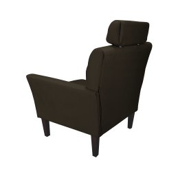 Fotel DENVER tkanina Welur noga drewniana