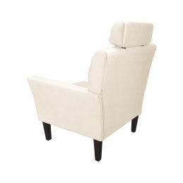 Fotel DENVER tkanina Welur noga drewniana – elegancki