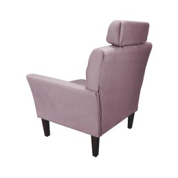 Fotel DENVER tkanina Welur noga drewniana