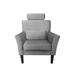 Fotel DENVER tkanina Welur noga drewniana