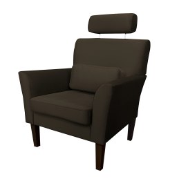 Fotel DENVER tkanina Welur noga drewniana