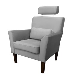 Fotel DENVER tkanina Welur noga drewniana