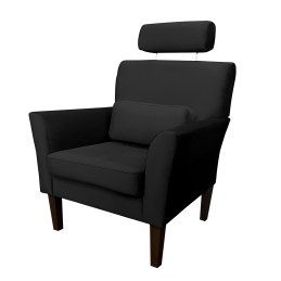 Fotel DENVER tkanina Welur noga drewniana