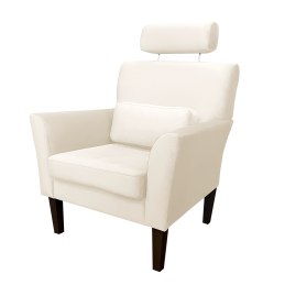 Fotel DENVER tkanina Welur noga drewniana – elegancki