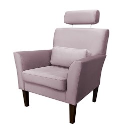 Fotel DENVER tkanina Welur noga drewniana