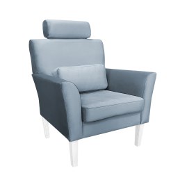 Fotel DENVER tkanina Welur noga drewniana