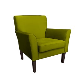 Fotel DENVER tkanina Welur noga drewniana