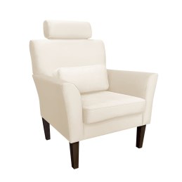 Fotel DENVER tkanina Welur noga drewniana – elegancki