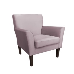 Fotel DENVER tkanina Welur noga drewniana