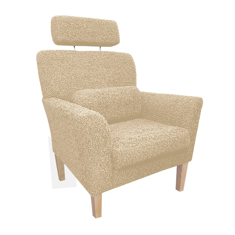 Fotel DENVER tkanina Rolf noga drewniana