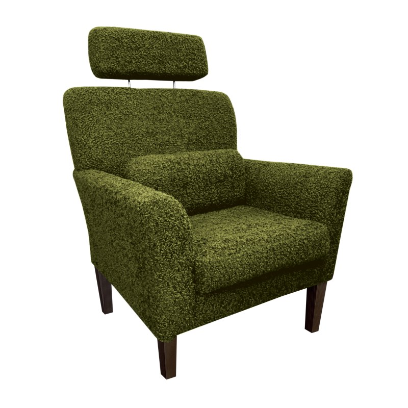 Fotel DENVER tkanina Rolf noga drewniana