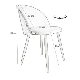 Krzesło Colin – noga metalowa, elegancja i wygoda