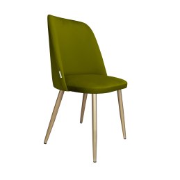 Krzesło GOYA BL75 zielone welurowe na złotych nogach