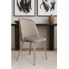 Krzesło GOYA MG09 – welur, złote nogi, szary beż