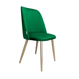 Krzesło do jadalni i salonu GOYA MG25 – Eleganckie krzesło welurowe na złotych nogach
