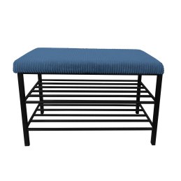 Szafka na buty tkanina POSO – czarny stelaż, elegancja i porządek