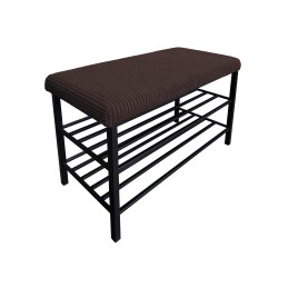 Szafka na buty tkanina POSO – czarny stelaż, elegancja i porządek