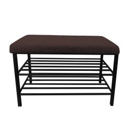 Szafka na buty tkanina POSO – czarny stelaż, elegancja i porządek