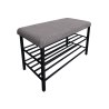 Szafka na buty tkanina POSO – czarny stelaż, elegancja i porządek