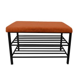 Szafka na buty tkanina POSO – czarny stelaż, elegancja i porządek