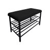 Szafka na buty tkanina POSO – czarny stelaż, elegancja i porządek