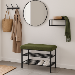 Szafka na buty Rolf14 – czarny stelaż, porządek i elegancja