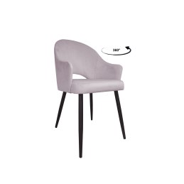 Krzesło Velvet tkanina welur, noga metalowa